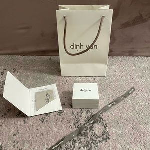 Authentic Dinh Van Bag, Box, & Ribbon